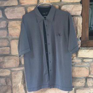 Black Button Up T-Shirt